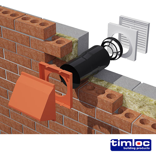 Timloc AeroCore Through-Wall Vent Set with Baffle Brown