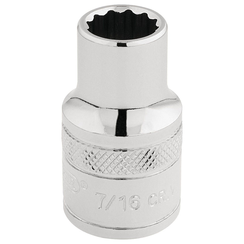 Draper HI-TORQ 12 Point Socket, 1/2" Sq. Dr., 7/16" 33600 Draper - Town Tools 
