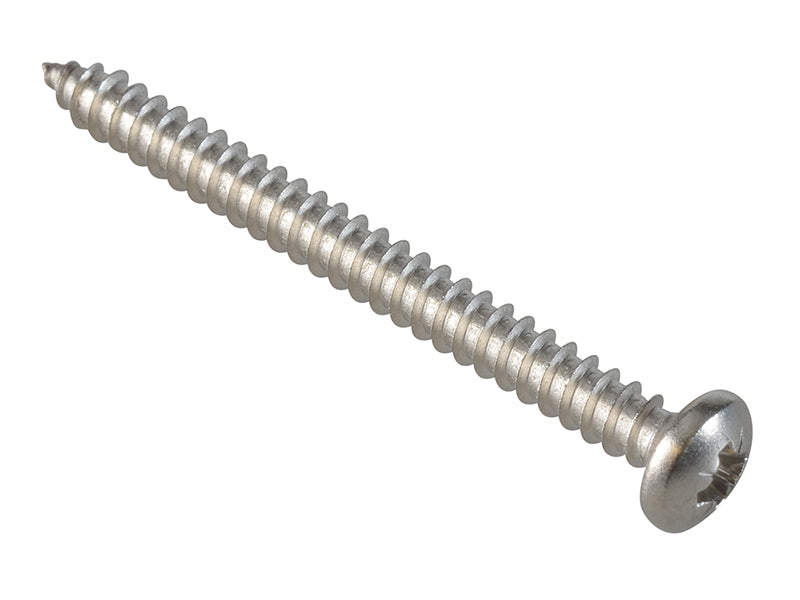 ForgeFix Self-Tapping Screw Pozi Compatible Pan Head SS 2in x 10 ForgePack 8