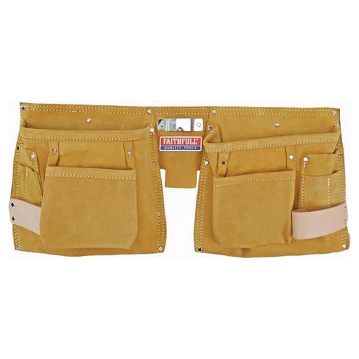 Faithfull Double Tool & Nail Pouch Faithfull - RockBottom Northampton