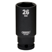 Draper Draper HI-TORQ Metric Deep Impact Socket, 3/8" Sq. Dr., 26mm Draper - Town Tools