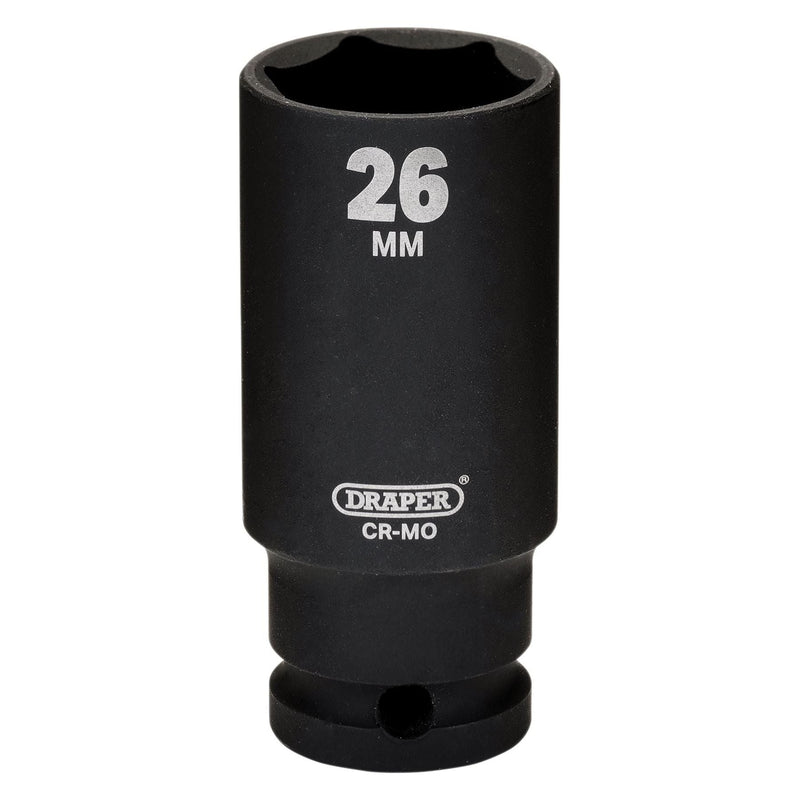 Draper Draper HI-TORQ Metric Deep Impact Socket, 3/8" Sq. Dr., 26mm Draper - Town Tools