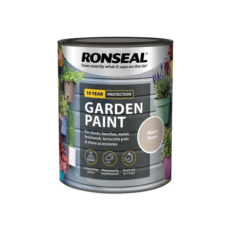 Ronseal Garden Paint Warm Stone 750ml Ronseal - RockBottom Nothampton