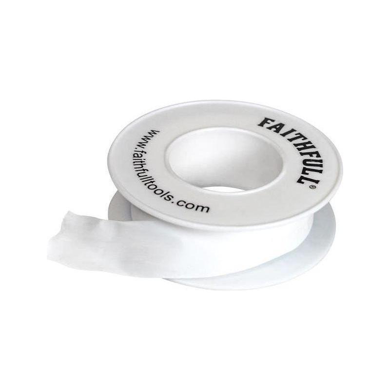 Faithfull P.T.F.E Tape 12mm x 12m White (Pack 10) Faithfull - RockBottom Northampton