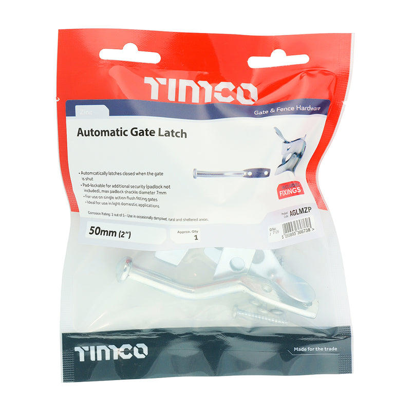 TIMCO Automatic Gate Latch Black - 2"