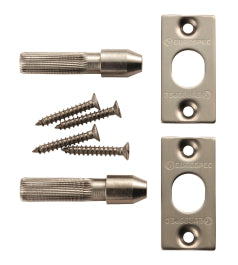Security Hinge Bolt Set Stainless Steel - Boxed - Satin Stainless Steel 56 x 13 mm
