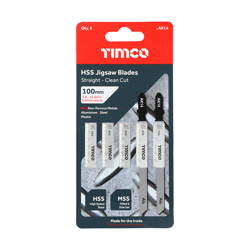 TIMCO Jigsaw Blades Metal Cutting HSS Blades - T118A