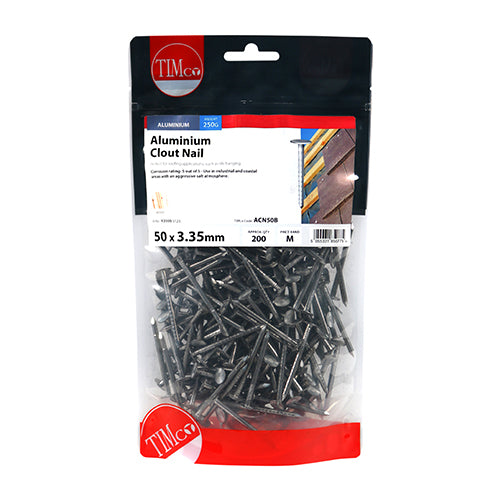TIMCO Clout Nails Aluminium — Small Bag