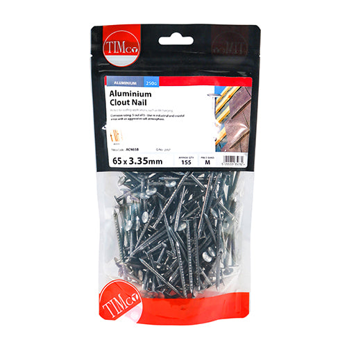 TIMCO Clout Nails Aluminium — Small Bag