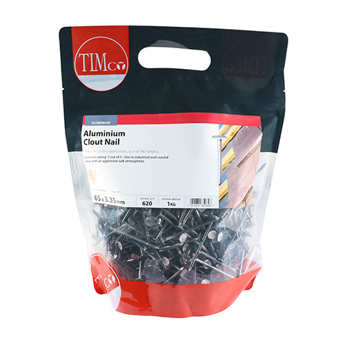 TIMCO Clout Nails Aluminium — 1kg Bag