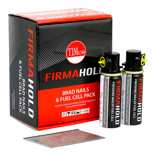 TIMCO FirmaHold Collated 16 Gauge Angled Galvanised Brad Nails & Fuel Cells