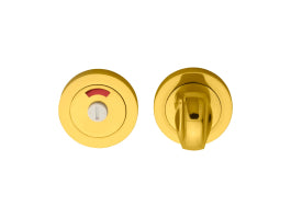 Turn & Release With Indicator On Concealed Fix Round Rose (4.9 X 67Mm Spindle) - Polished Brass 51MM