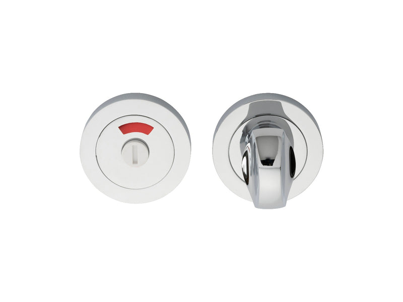 Turn & Release With Indicator On Concealed Fix Round Rose (4.9 X 67Mm Spindle) - Polished Chrome 51MM