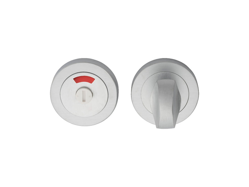Turn & Release With Indicator On Concealed Fix Round Rose (4.9 X 67Mm Spindle) - Satin Chrome 51MM