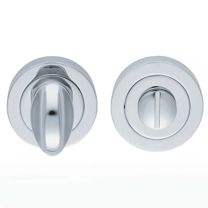 Turn & Release On Concealed Fix Round Rose (4.9 X 67Mm Spindle) - Polished Chrome 51MM