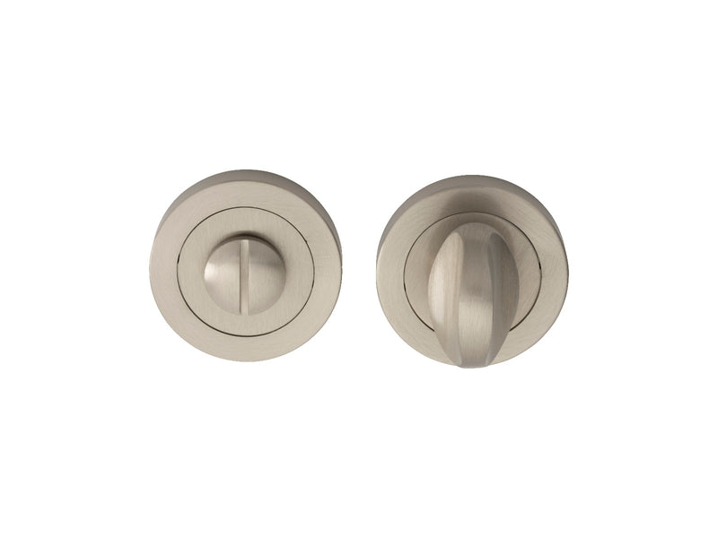 Turn & Release On Concealed Fix Round Rose (4.5 X 60Mm Spindle) Nis (Satin Nickel) - Satin Nickel 52MM