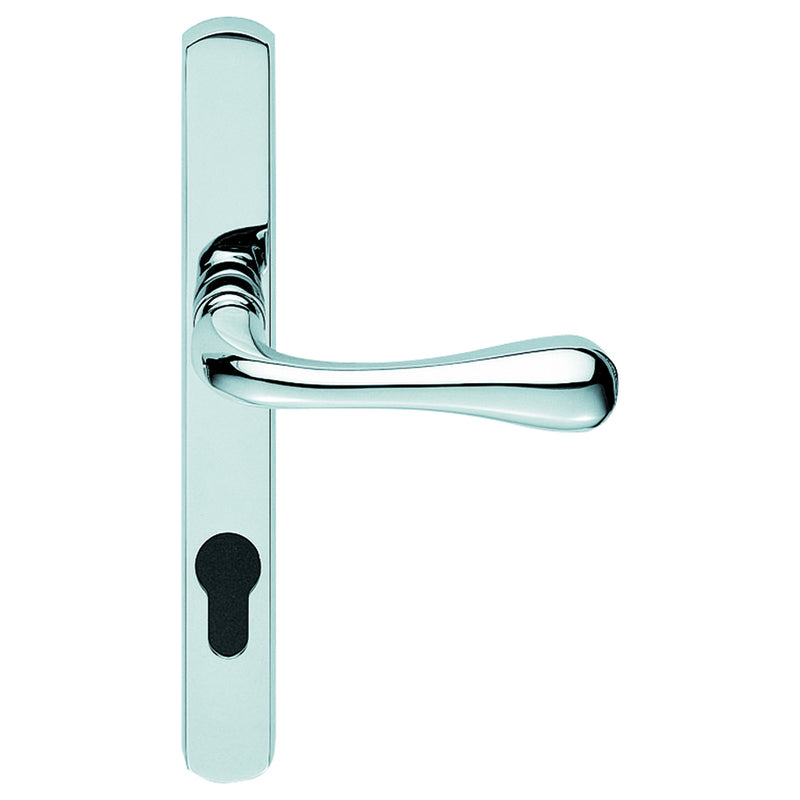 Narrow Plate - (As1Np) Astro Lever Lock Euro Profile Furniture (92Mm C/C) Cro (Polished Chrome) - Polished Chrome 208mm x 26mm