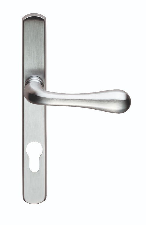 Narrow Plate - Astro Lever Lock Euro Profile (70Mm C/C) (As1Npsc) Csa (Satin Chrome) - Satin Chrome 208MM X 26MM