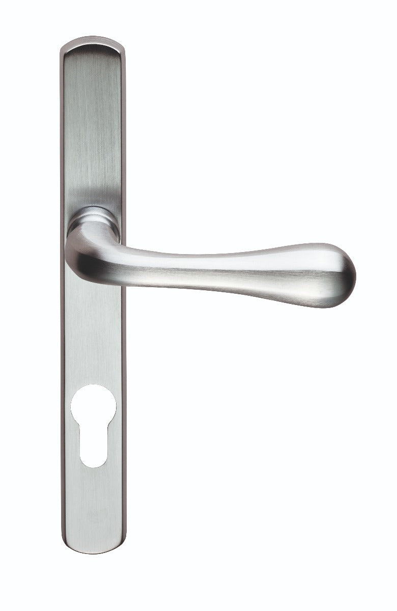 Narrow Plate - Astro Lever Lock Euro Profile (70Mm C/C) (As1Npsc) Csa (Satin Chrome) - Satin Chrome 208MM X 26MM