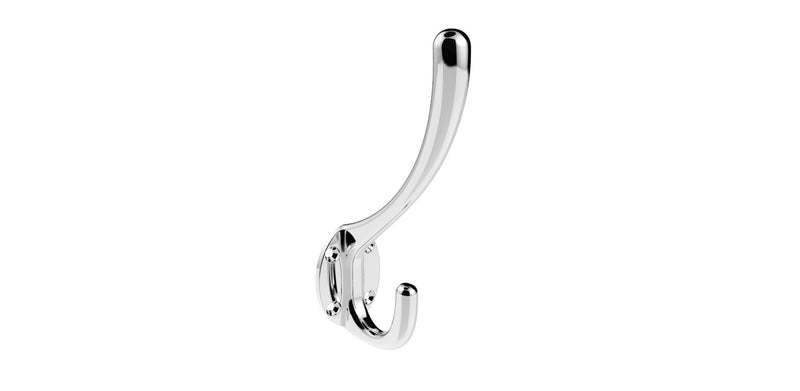 Heavy Architectural Quality Hat & Coat Hook - Polished Chrome 143MM