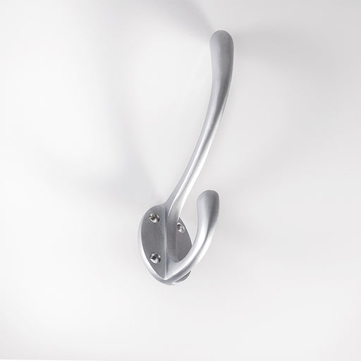 Heavy Architectural Quality Hat & Coat Hook - Satin Chrome 143mm