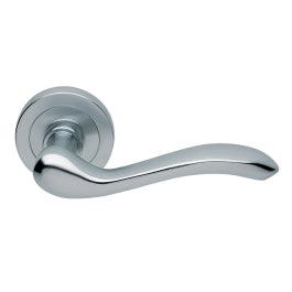Apollo Lever On Concealed Fix Round Rose (Erica) Csa (Satin Chrome) - Satin Chrome 51MM