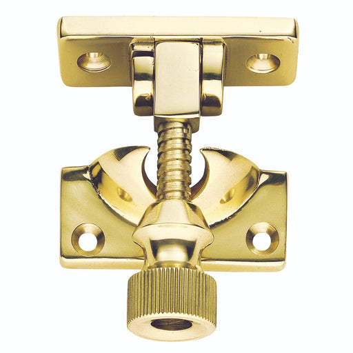 Architectural Quality Sash Fastener (Brighton Pattern) - Polished Brass 60mm x 24.5mm