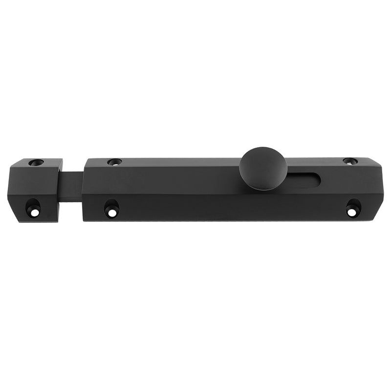 152 X 36Mm Surface Bolt C/W Keep Flat & Angled Mortice Keeps - Matt Black