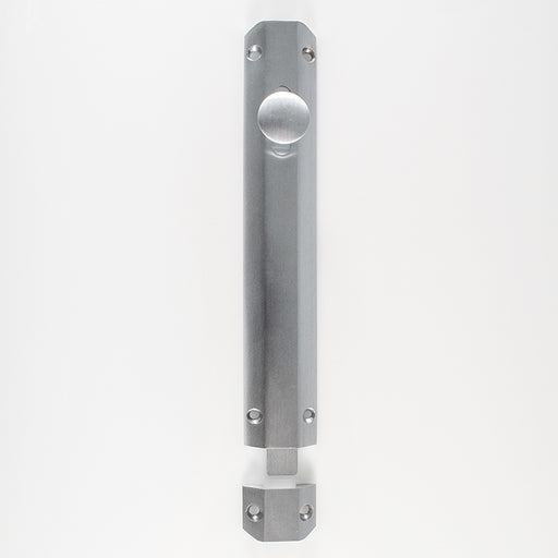 203 X 36Mm Surface Bolt C/W Keep Flat & Angled Mortice Keeps - Satin Chrome 202MM