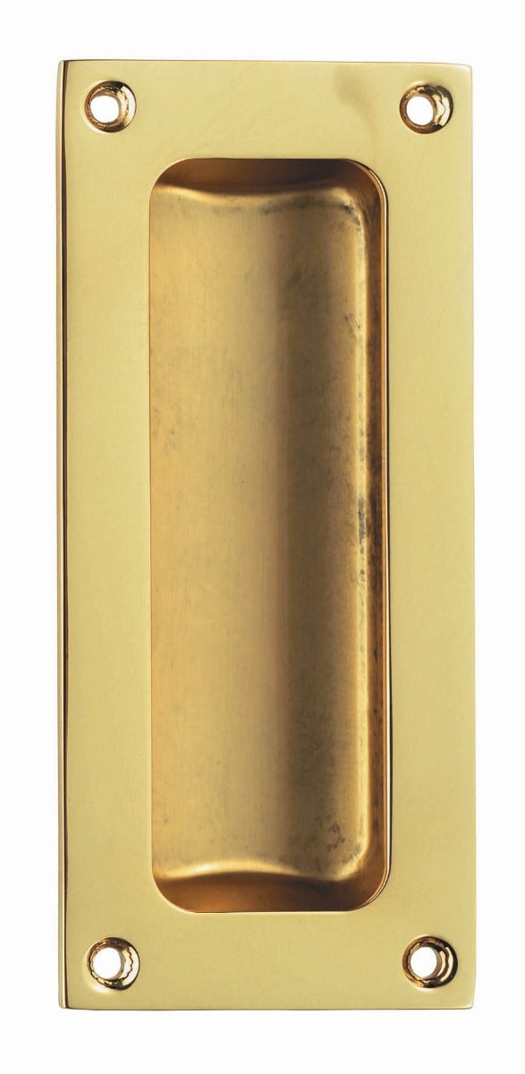 Flush Pull - Polished Brass 102 X 45 MM