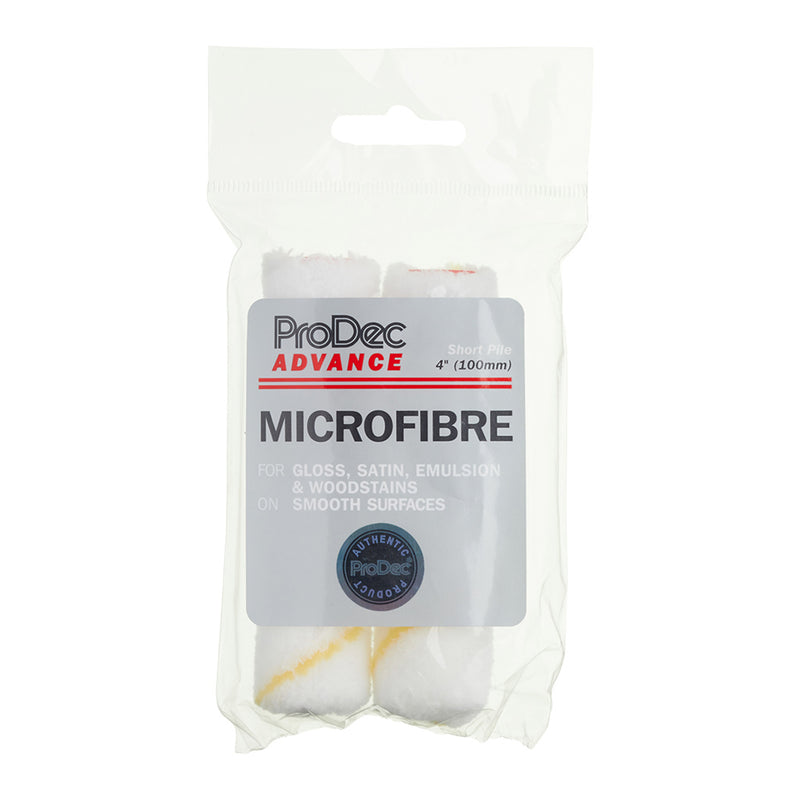 ProDec Advance 2pk Short Pile Microfibre 4" Mini Rollers