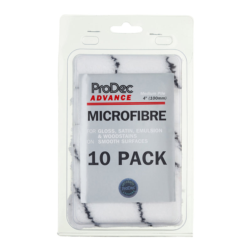 ProDec Advance 10pk Medium Pile Microfibre 4" Mini Rollers
