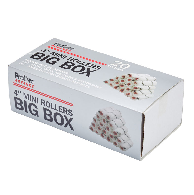 ProDec Advance 20pk Big Box Medium Pile Microfibre 4" Mini Rollers