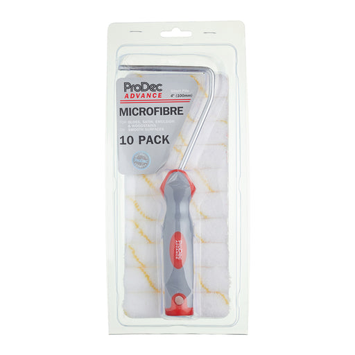 ProDec Advance 11pc Short Pile Microfibre 4" Mini Rollers & Frame