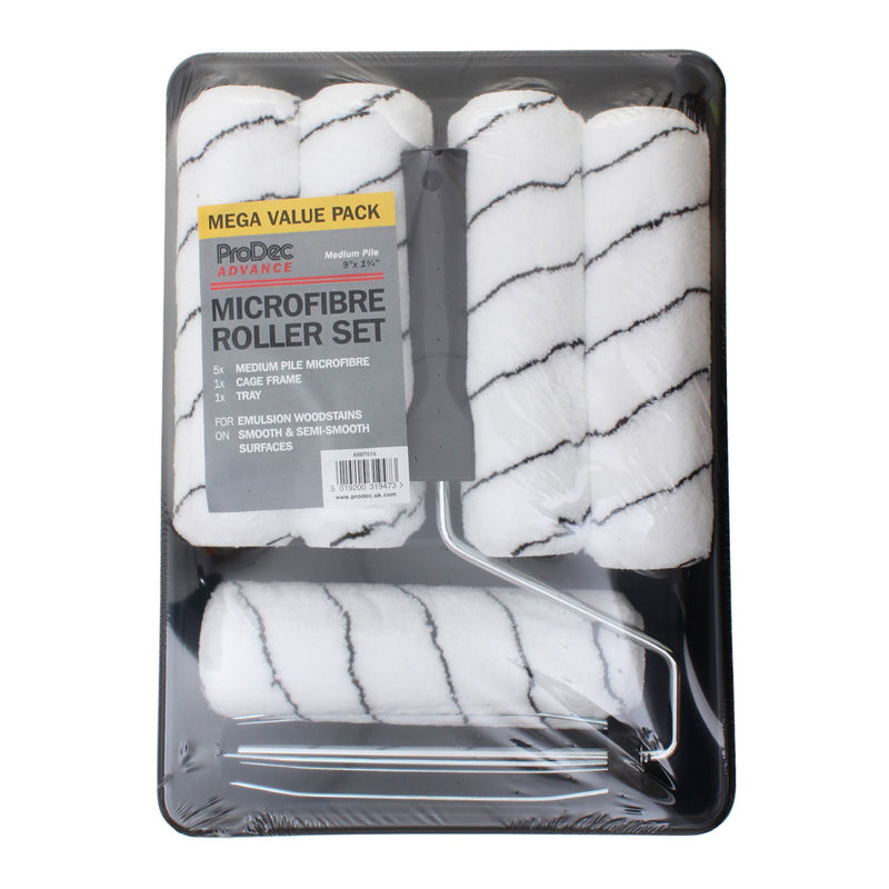 ProDec Advance 9" x 1.75" 7pc Medium Pile Microfibre Roller Set