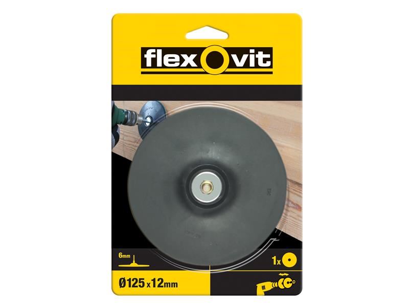Flexovit Backing Pad For Drill Mount 125mm Flexovit - RockBottom Northampton