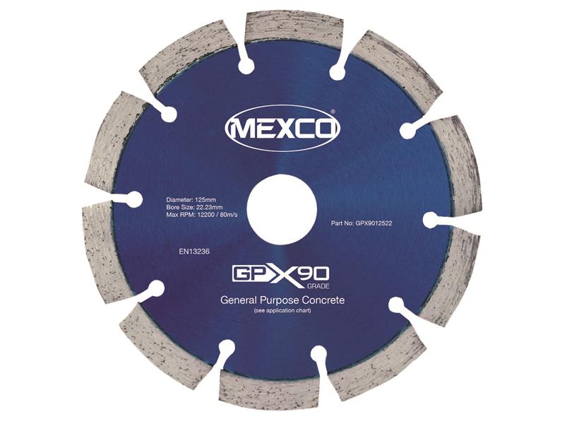 MEXCO - GPX90 Concrete Diamond Blade 125 x 22mm