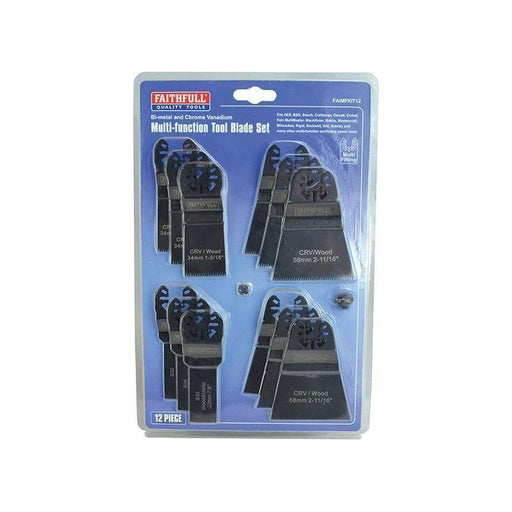 Faithfull Multi-Function Tool Blade Set, 12 Piece Faithfull - RockBottom Northampton