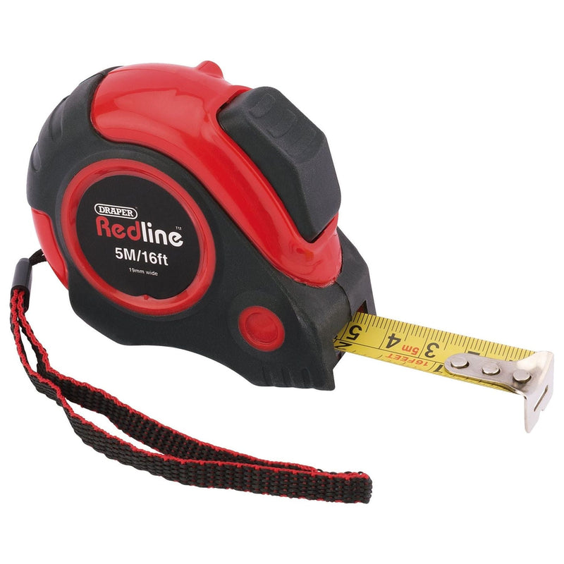 Draper Draper Redline Measuring Tape, 5m/16ft x 19mm Draper - Town Tools