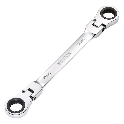 Draper HI-TORQ Metric Flexible Head Double Ring Ratchet Spanner, 18 x 19mm Draper - Town Tools