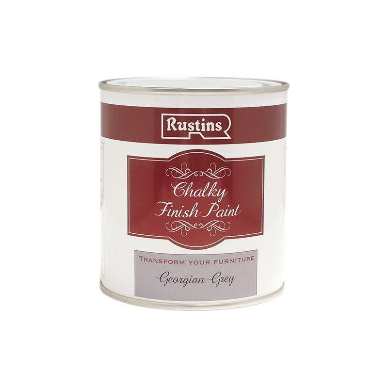 Rustins Chalky Finish Paint Georgian Grey 500ml Rustins - RockBottom Nothampton