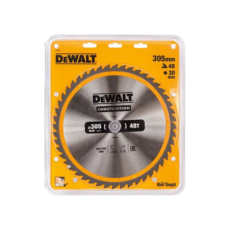 Dewalt Power Tools Stationary Construction Circular Saw Blade 305 x 30mm x 48T DeWALT Power Tools - RockBottom Northampton