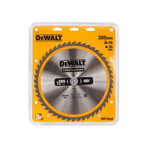 Dewalt Power Tools Stationary Construction Circular Saw Blade 305 x 30mm x 48T DeWALT Power Tools - RockBottom Northampton