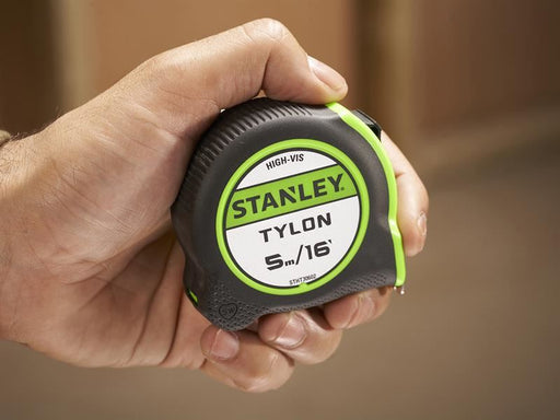 STANLEY Hand Tools Hi-Vis Tylon Tape Measure 5m (16ft) (Width 25mm) STANLEY� Hand Tools - RockBottom Nothampton
