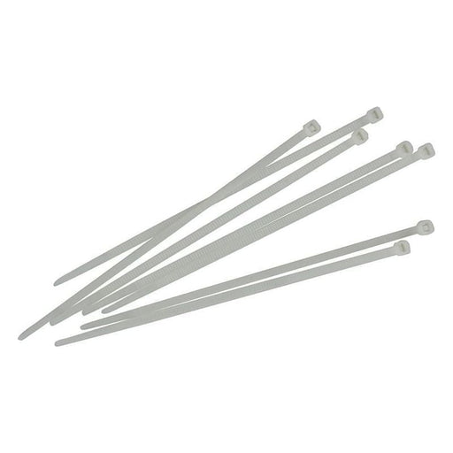 Faithfull Cable Ties White 4.8 x 300mm (Pack 100) Faithfull - RockBottom Northampton