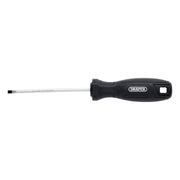 Draper Slotted Parallel Hard Grip Screwdriver, 4.0 x 100mm Draper - Town Tools