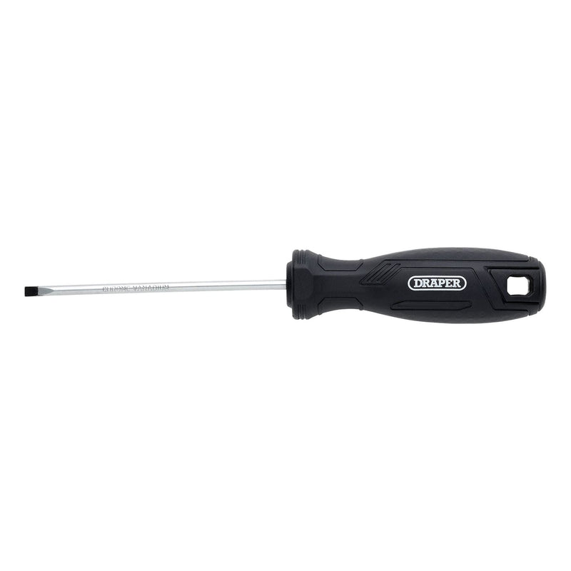 Draper Slotted Parallel Hard Grip Screwdriver, 4.0 x 100mm Draper - Town Tools