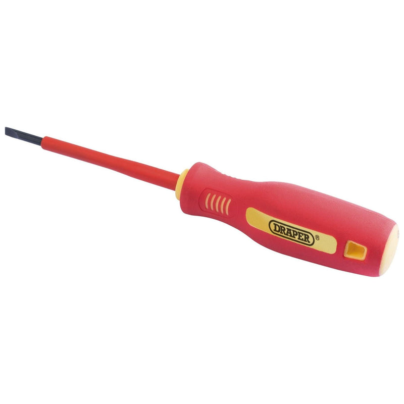 Draper Fully Insulated Plain Slot Screwdriver, 3 x 75mm 46516 Draper - Town Tools 