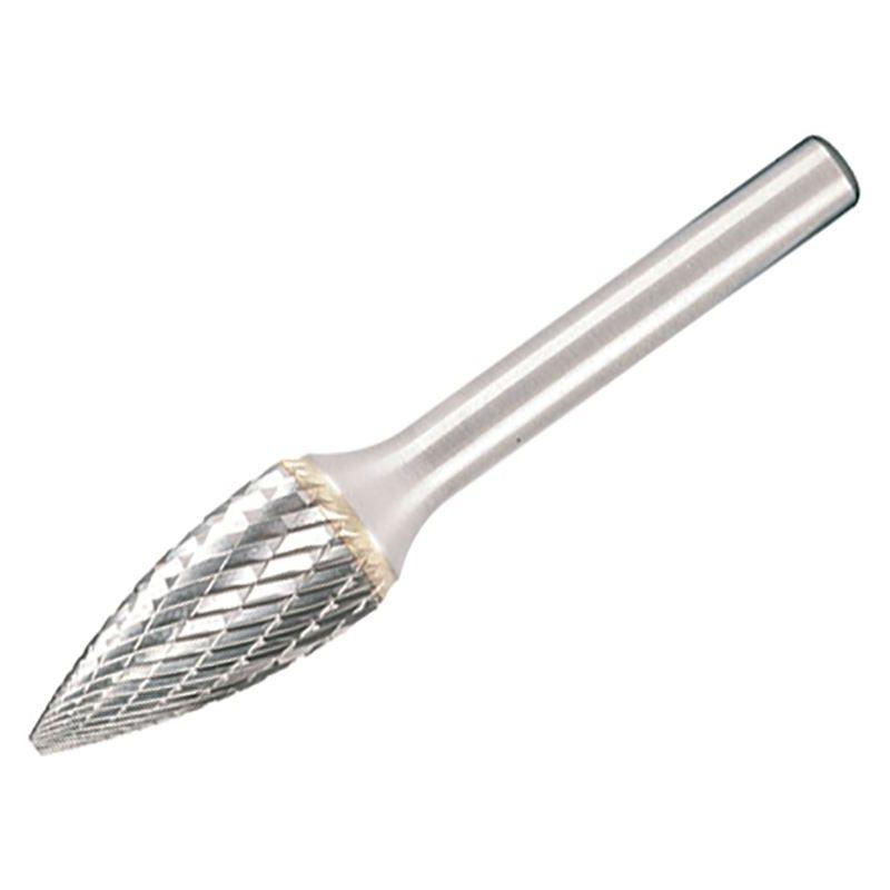 Dormer Solid Carbide Rotary Burr Bright Pointed Tree 9.6 x 6mm Dormer - RockBottom Northampton