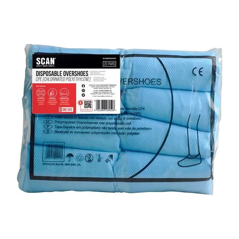 Scan Disposable Overshoes (20 pairs) Scan - RockBottom Nothampton